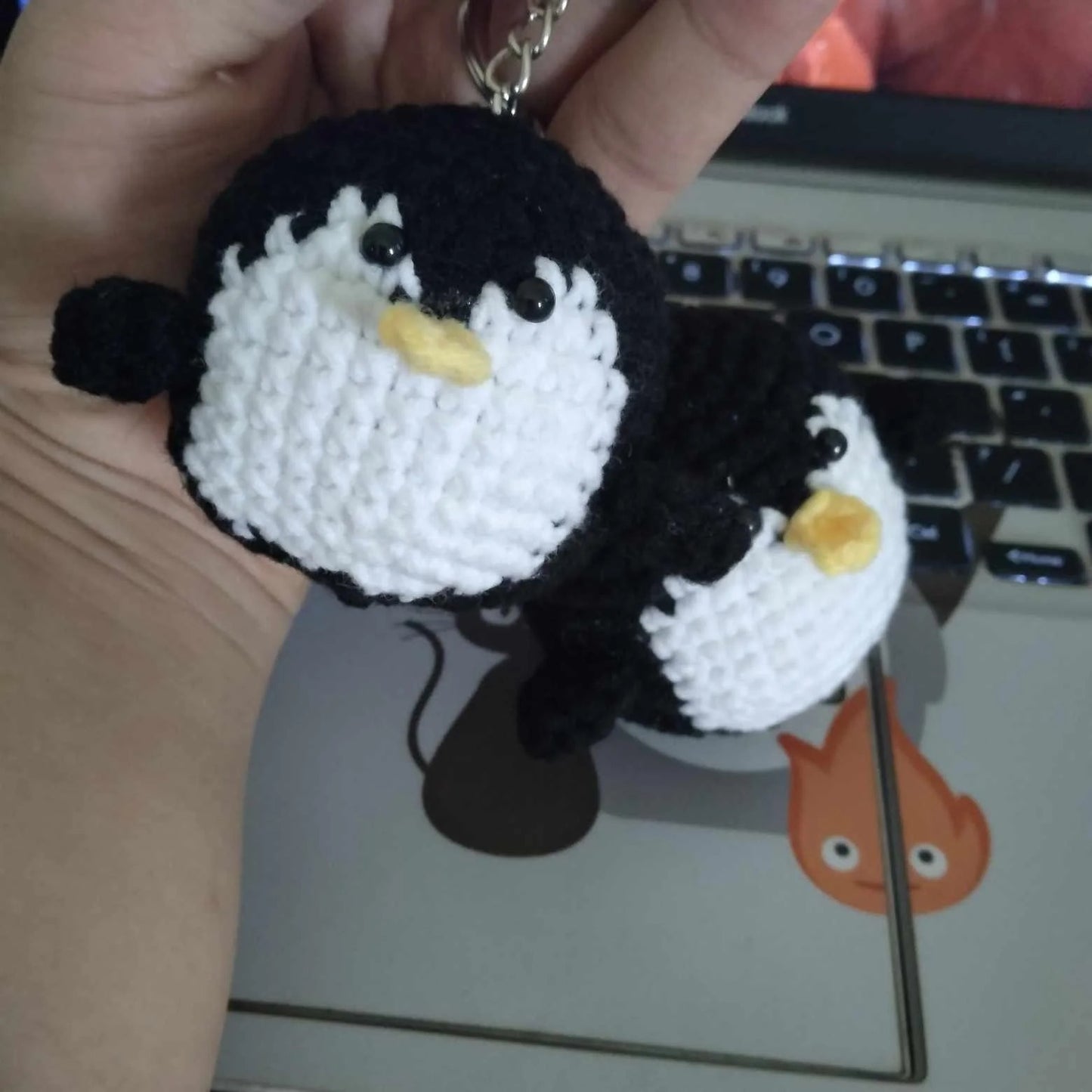 Handmade Cute Colorful Penguin Keychain