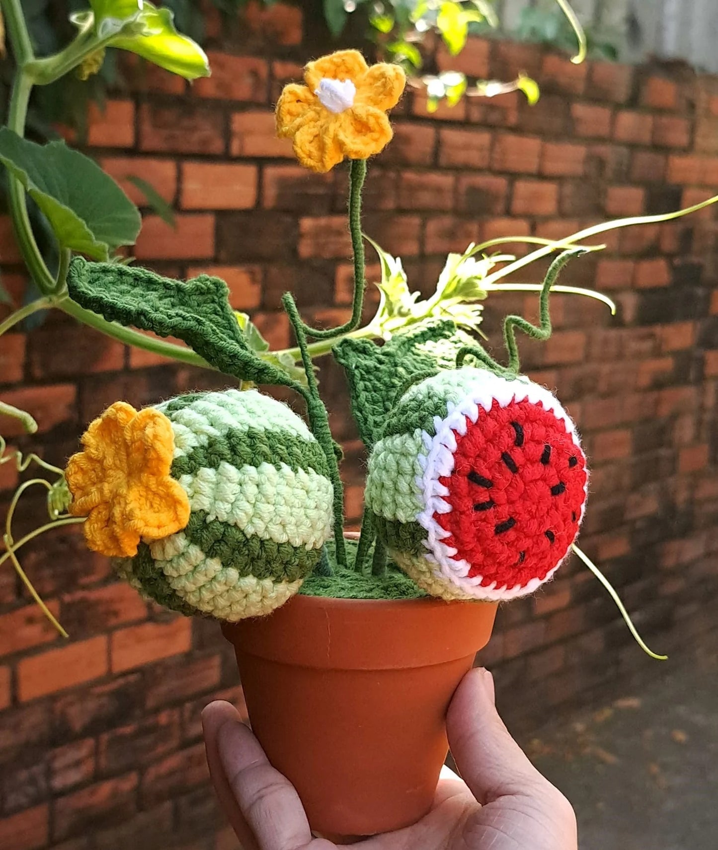 Handcrafted Crochet Flower Vase - Gift For Mom, Little Girls